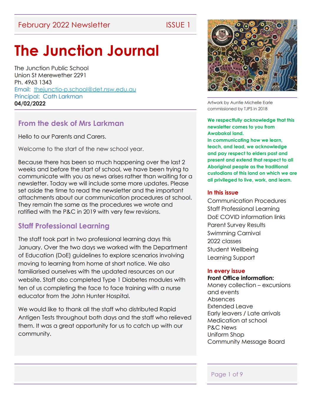 Image of front page of Issue 1